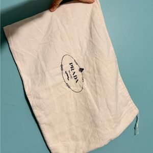 Authentic Prada Dust Bag | 13” x 18” White Cotton Drawstring | Medium/Large Size